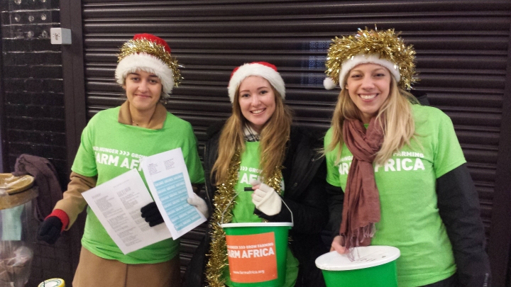Ruth Watson, Natalie Vassiliou and Mimi Borst took part in Sing for their Supper by singing carols at Willesden Green tube station. They raised a grand total of £238.45.