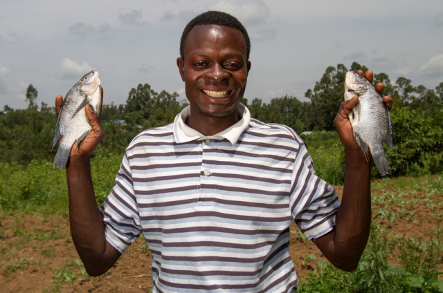Farm Africa's aqua shops in Kenya are an invaluable source of quality support and training for fish farmers.