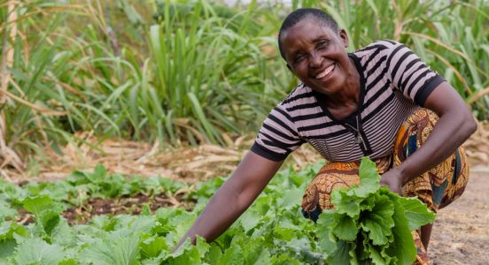 Christina, taking part in Farm Africa's Climate-Smart programme in Dodoma, Tanzania.