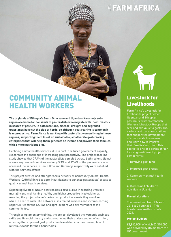 Goat rearing - Farm Africa