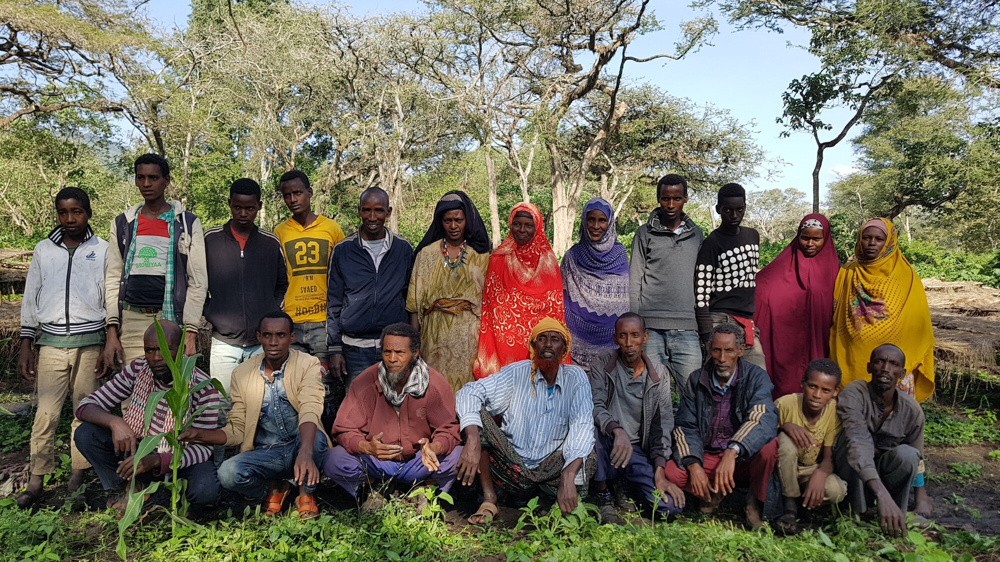 group photo of the Magariisaa Community Nursery Group from Bale Eco-region of Ethiopia Photo: Farm Africa / Medhanit Gebremicheal