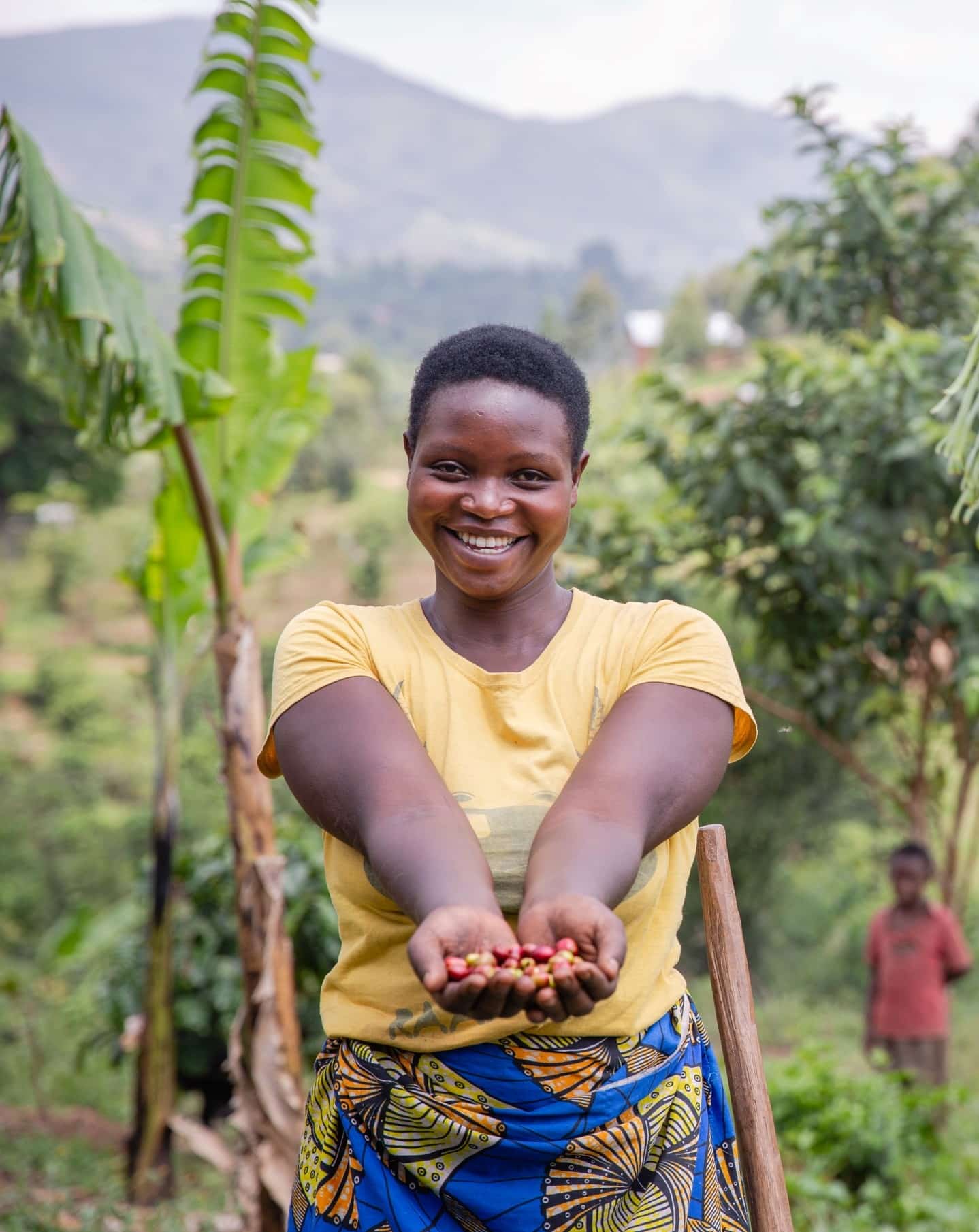A female coffee farmer from western Uganda.