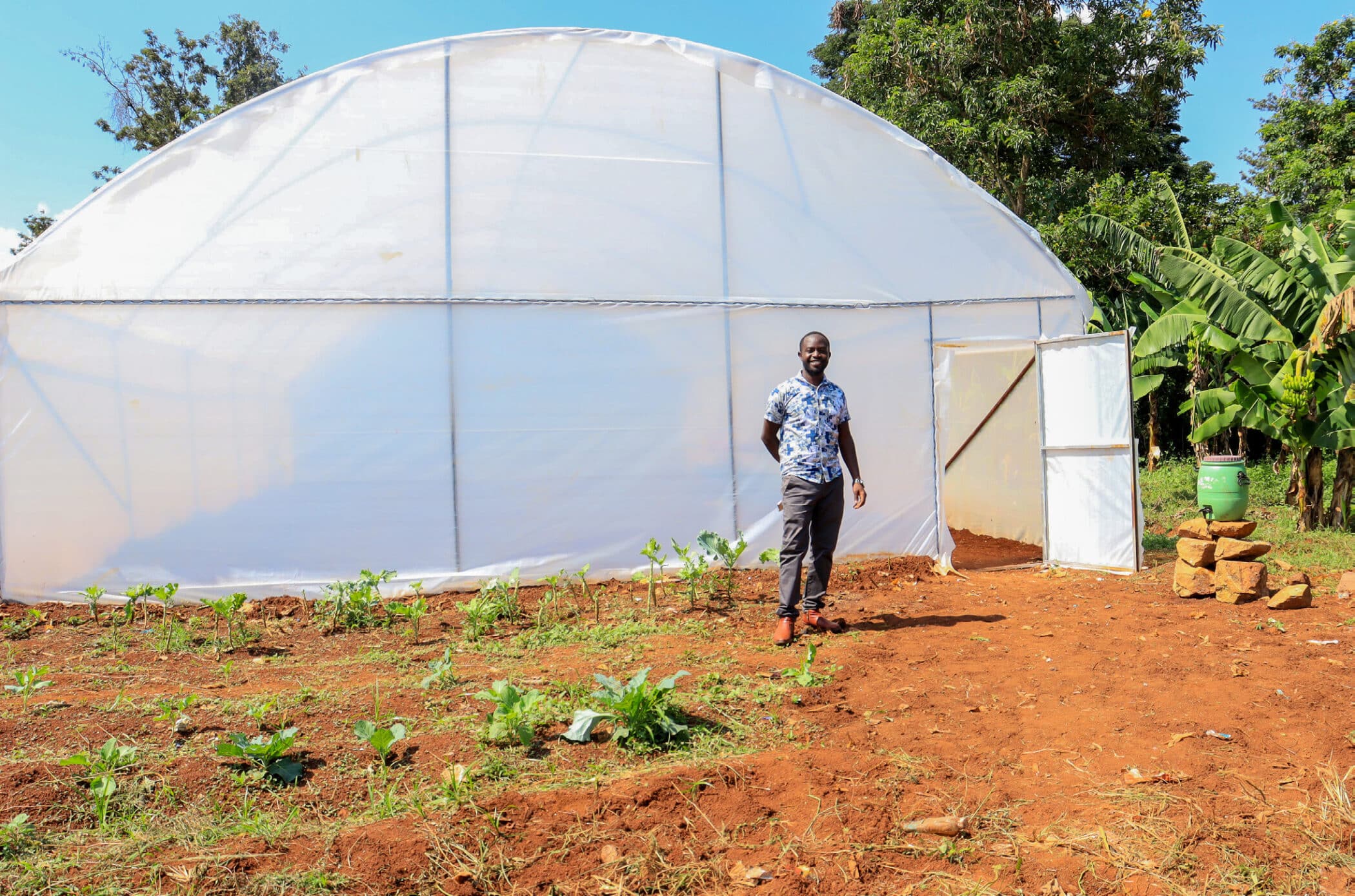Moses Otieno at the Finish Ink Busia BSFL production site