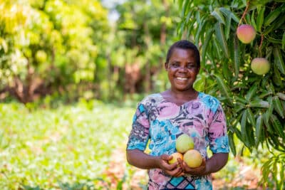 Janet Ngiri at her farm in Tharaka Nithi County, Kenya.