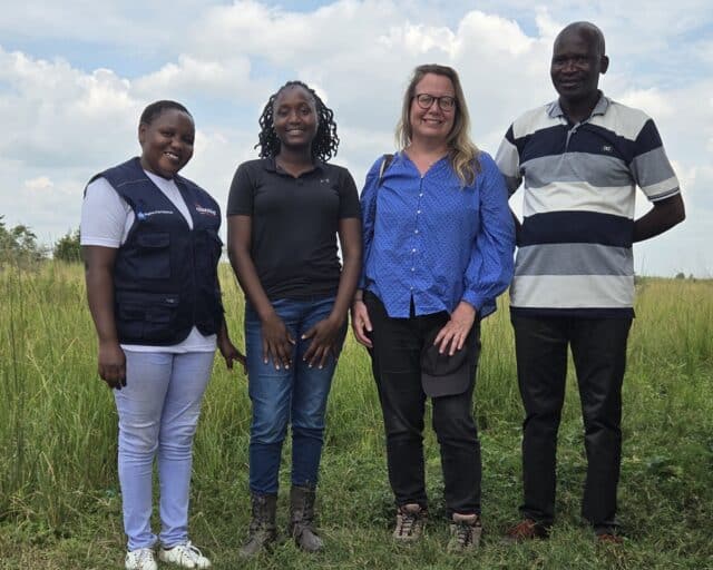 Group picture in the filed at a Farm Africa project.