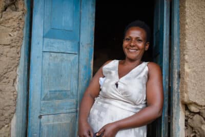 Grace Arineitwe, coffee farmer and chairperson of the Kayonza Coffee Growers’ Cooperative in the Kanungu District in Uganda.