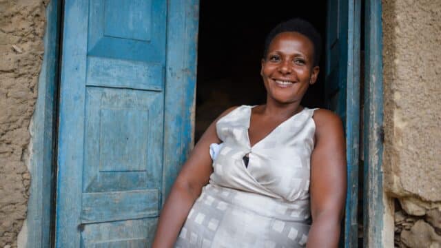 Grace Arineitwe, coffee farmer and chairperson of the Kayonza Coffee Growers’ Cooperative in the Kanungu District in Uganda.