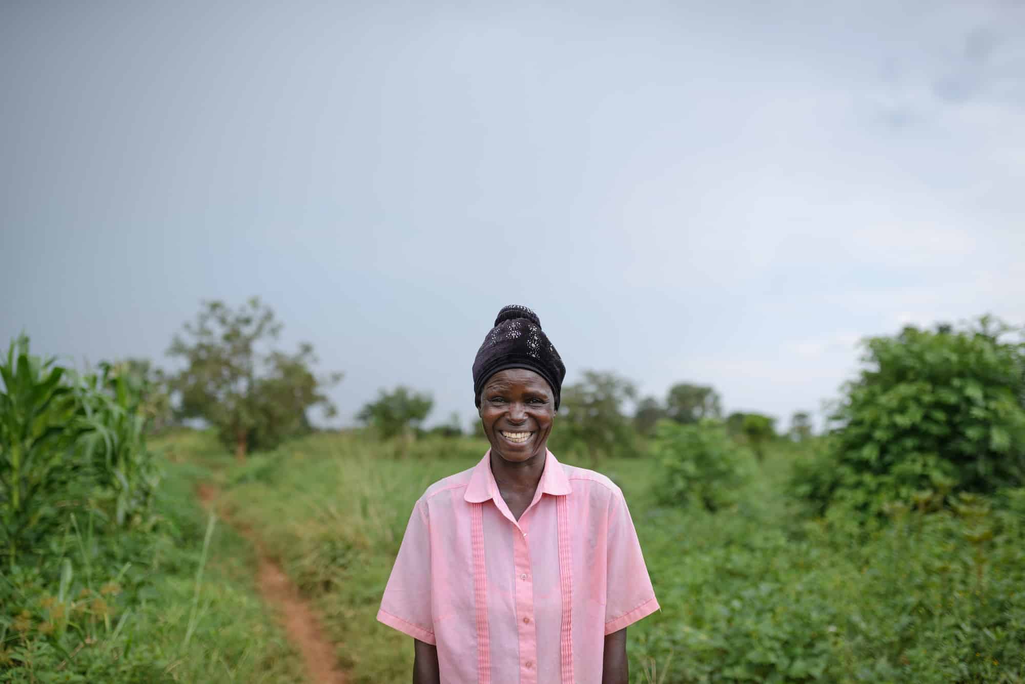 Female farmer Anyes Obia.
